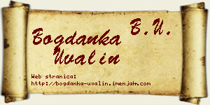 Bogdanka Uvalin vizit kartica
